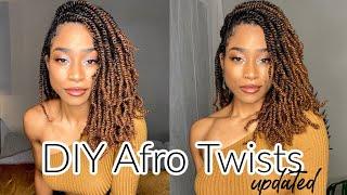 DIY Afro Spring Twist UPDATED version | EASIER & FASTER Technique