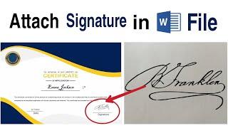 How to create Digital Signature in MS Word