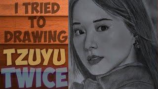 DRAW TZUYU TWICE - realistic potrait with graphite pencils