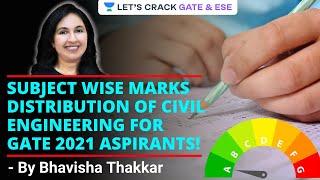 Subject Wise Marks Distribution for GATE (CE) | GATE/ESE 2021 Exam Preparation | Bhavisha Thakkar