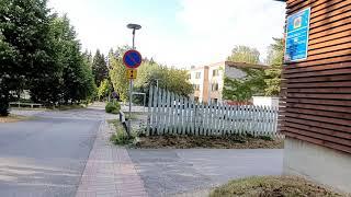 Walking in suburb of Sammonlahti, in Lappeenranta, Finland