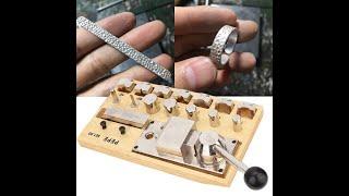 NIUPIKA Ring Bending Machine 6 Sizes Maker Tool Set for Earring Finger Ring Jewelry Wooden Metal