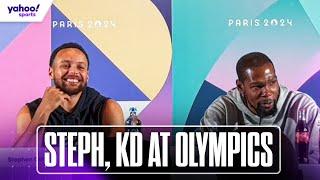 Team USA's STEPH CURRY, KEVIN DURANT speak at 2024 Paris Olympics | Press Conference | Yahoo Sports