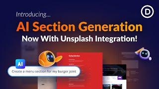 Divi AI Section Generation & Unsplash Integration