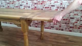 Extendable Rustic Farmhouse Dining Table Natural Hardwood Finish - Seats up to Twelve People