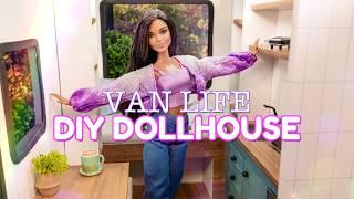 VAN TOUR: DIY Tiny Home Dollhouse For Barbie | Van Life Doll Room