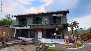 man renovating old million dollar house by the river cool in summer | part 2