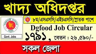 খাদ্য অধিদপ্তর বিশাল নিয়োগ বিজ্ঞপ্তি ২০২৫ dgfood job circular 2025government job news 2025