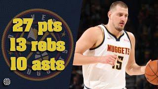 Nikola Jokic 27 pts 13 rebs 10 asts vs Pelicans 24/25 season