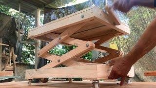 Amazing Creative Woodworking Design Project // How To Make Homemade Wooden Lifting Table