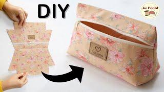 The Simple Way How to Make A Cute Zipper Pouch | Cosmetic bag