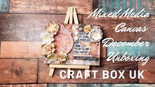 CraftBox Dec  Unboxing | Mixed Media Canvas