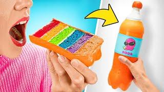 How To Make Bottle-Looking Rainbow Cake || Unusual Cakes || Baking Tutorial