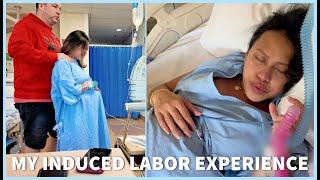 MY INDUCED LABOR VLOG! 40 WEEKS + 4 DAYS PREGNANT! NO EPIDURAL! ️ | rhazevlogs