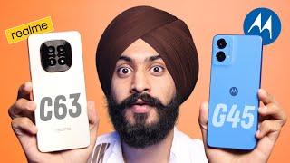 Best Budget 5G Phone Under ₹10,000| Moto G45 vs Realme C63 |