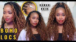 NEW Human Hair Curls BOHO LOCS in 18 MINUTES! ONE Flaw | Illusion Crochet Braids | MARY K. BELLA