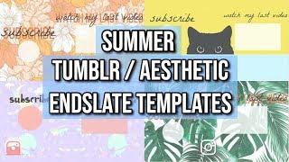 Summer Aesthetic Endslate/Outro Templates (Download Links in Description)