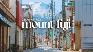 mt.fuji vlog | day trip to lake kawaguchiko, quiet spot to see fujisan, shimoyoshida honcho street