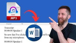 How to Instantly Transcribe AUDIO to TEXT in Word