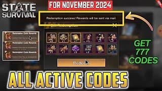 ️NOVEMBER CODES️STATE OF SURVIVAL GIFT CODES 2024 - STATE OF SURVIVAL CODE NOVEMBER 2024