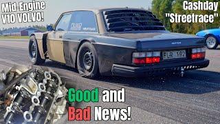 Finally Drag Race my AWD V10 Volvo 240! Laxå Cash Days