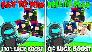 Pay To Win Vs Free To Play In Roblox Anime Tower Defense