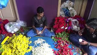 How to make Tuberose | Polyanthes lily Flower garland | sugandha raja | Rajanigandha phool ka haar