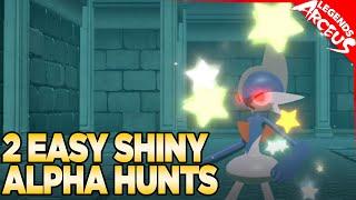 2 Easy Shiny Alpha Pokemon Hunts - Legends Arceus