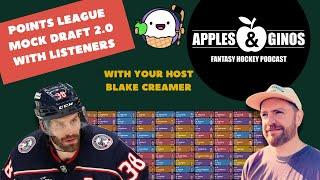 2024-2025 Fantasy Hockey POINTS LEAGUE Mock Draft with Listeners 2 0! Live Analysis Included