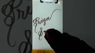 ️️️name writing/ priya suresh#shorts