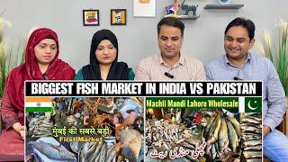 India's Biggest Fish Market Vs Pakistan Biggest Fish Market | India Vs Pak Fish Market | Reaction!!