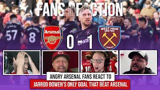 ANGRY ARSENAL FANS REACT TO ARSENAL 0-1 WEST HAM | BOWEN SCORES THE ONLY GOAL THAT BEAT ARSENAL
