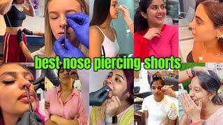 nose piercing shorts back to back/Nosepiercing with gun shot/#trending #nose(@painisbeautyvlogs