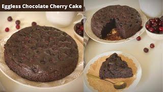 Egg-free Chocolate Cherry Cake Recipe | The Best Eggless Chocolate Cherry Cake Recipe