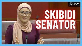 Senator delivers 'BRAINROT' speech in parliament: "Skibidi!" | 6 News