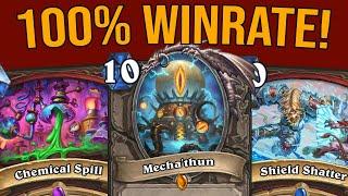 INSANE 100% Winrate With MECHA'THUN WARRIOR