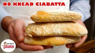 Easy No Knead CIABATTA BREAD at Home