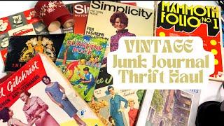 #thriftythursday Junk Journal Ephemera #thrifthaul | vintage books and fashion magazines!