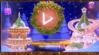 Festive Xmas Wreath Intro 4K Template