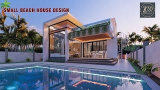 Small House Design - Beach House with infinity pool