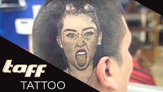 MILEY CYRUS auf dem HINTERKOPF?! | STAR-Tattoos mal anders! | taff Tattoo | ProSieben