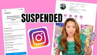 Instagram SUSPENDS the Sewing Report  Meta Rep CALLS Me!