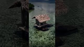 Lone house in the sea