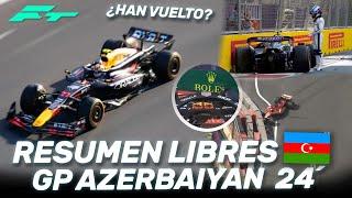 ¡¡CAOS!! CHECO VUELA, en ACCIDENTE de COLAPINTO y LECLERC – RESUMEN LIBRES GP de AZERBAIYAN F1 2024