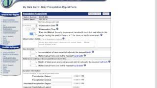 CoCoRaHS Two-Minute Tutorial: Entering Data