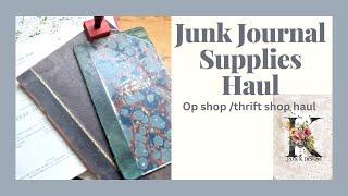 Vintage junk journal supplies. Op/thrift shopping haul with Jo.The sisters go rogue in Hawkes Bay.