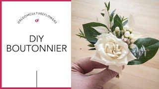 How to make a boutonniere, easy DIY tutorial by Bloom Culture Flowers