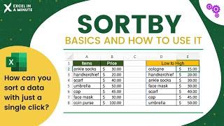 INTRODUCTION TO THE SORTBY FUNCTION IN EXCEL BY EXCEL IN A MINUTE