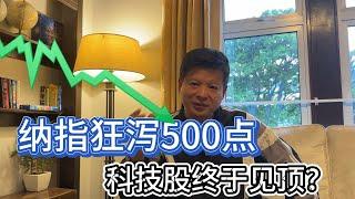 纳指狂泻500点，科技股终于见顶？？#价值投资 #美股投资​ #中国股市 #投资策略​ #美股​ #A股 #港股