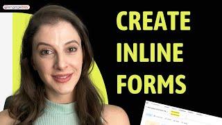 Create Inline Forms/Contact Forms To Capture Leads